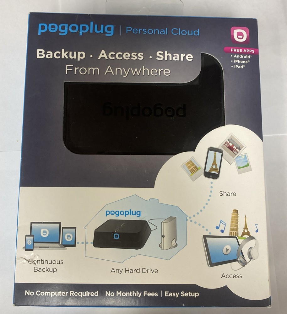Pogoplug Personal Cloud Backup Access Share From Anywhere POGO-V4-A1-01