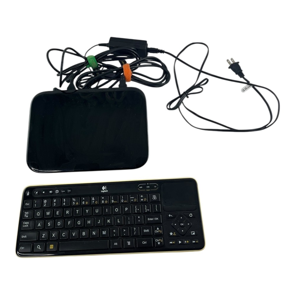 Logitech Revue Google TV D-R0001 with Keyboard Power Adapter & 2 HDMI Cords