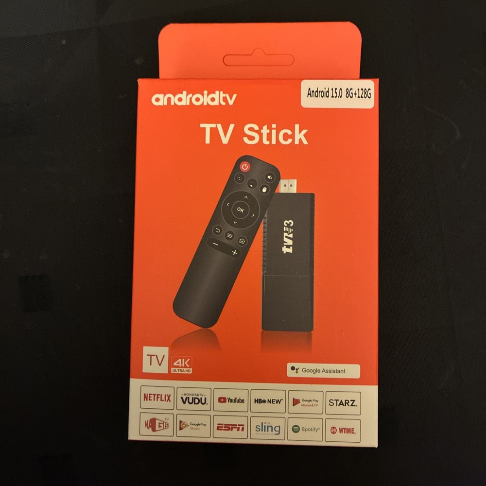 TVR3 Android TV Stick 8GB+128 Media Player Smart 4K TV Stick HD2.0 Wifi
