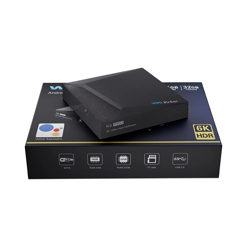 WE2USAT K3 PRO Smart TV Box | Turn Any TV Smart | 6K HDR