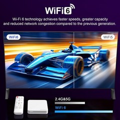 H96 MAX H313 Smart TV Box Android 14 ATV TV Box 4K@60fps 100M/LAN Wifi6 BT5.0