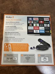 Factory Sealed Roku 2 Media Streamer W/ Headphone Jack- Black 2720R New