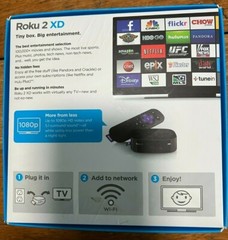 Roku 2XD Media Streamer 3050X Black W/ Remote and AC Adaptor HDMI Cable (B35H)