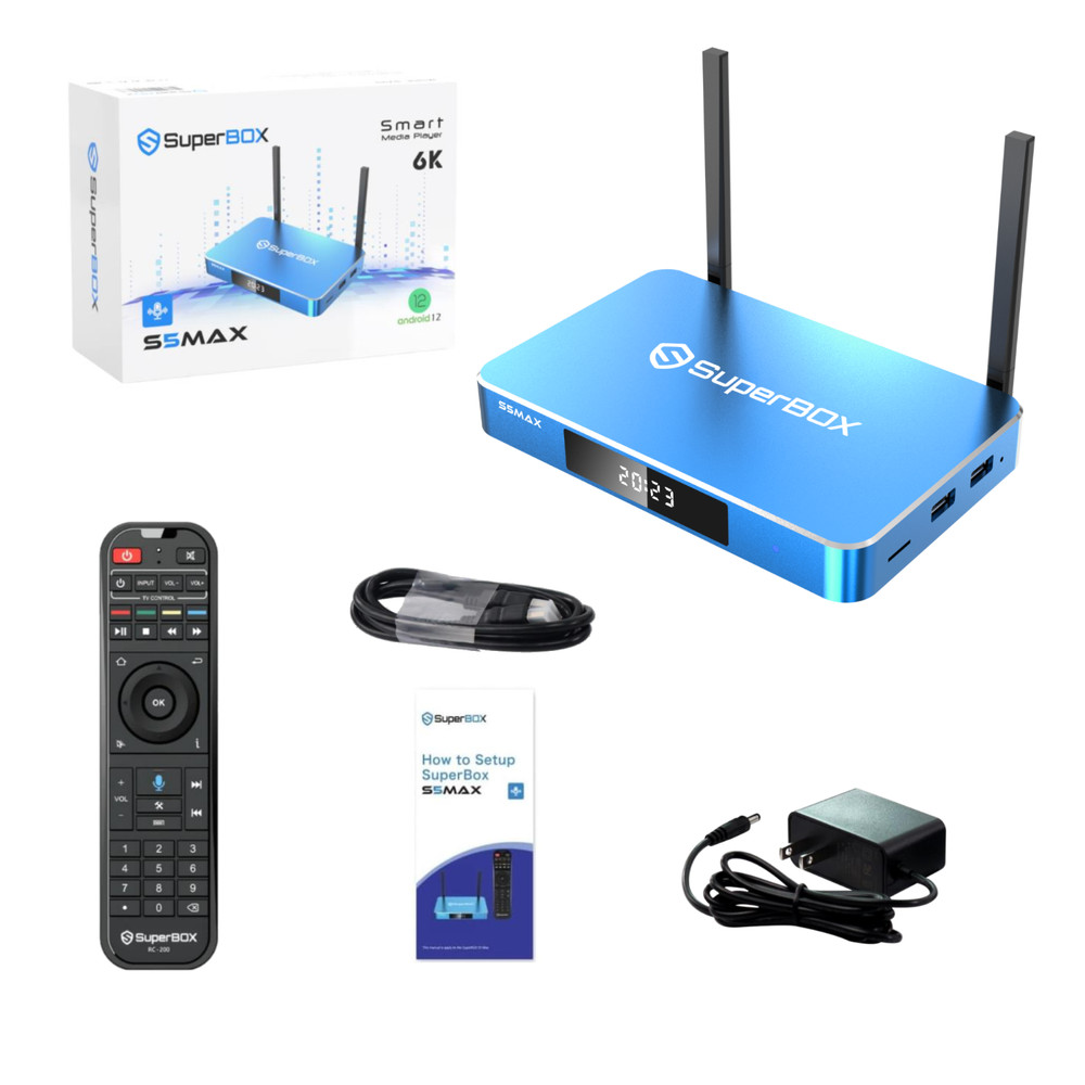 Streaming Box with all channel Superbox S5MAX VS S7MAX VS VSEEBOX Media Player