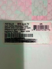 Apple TV 2nd Generation Model: A1378 HD 720p Streamer Black No Remote