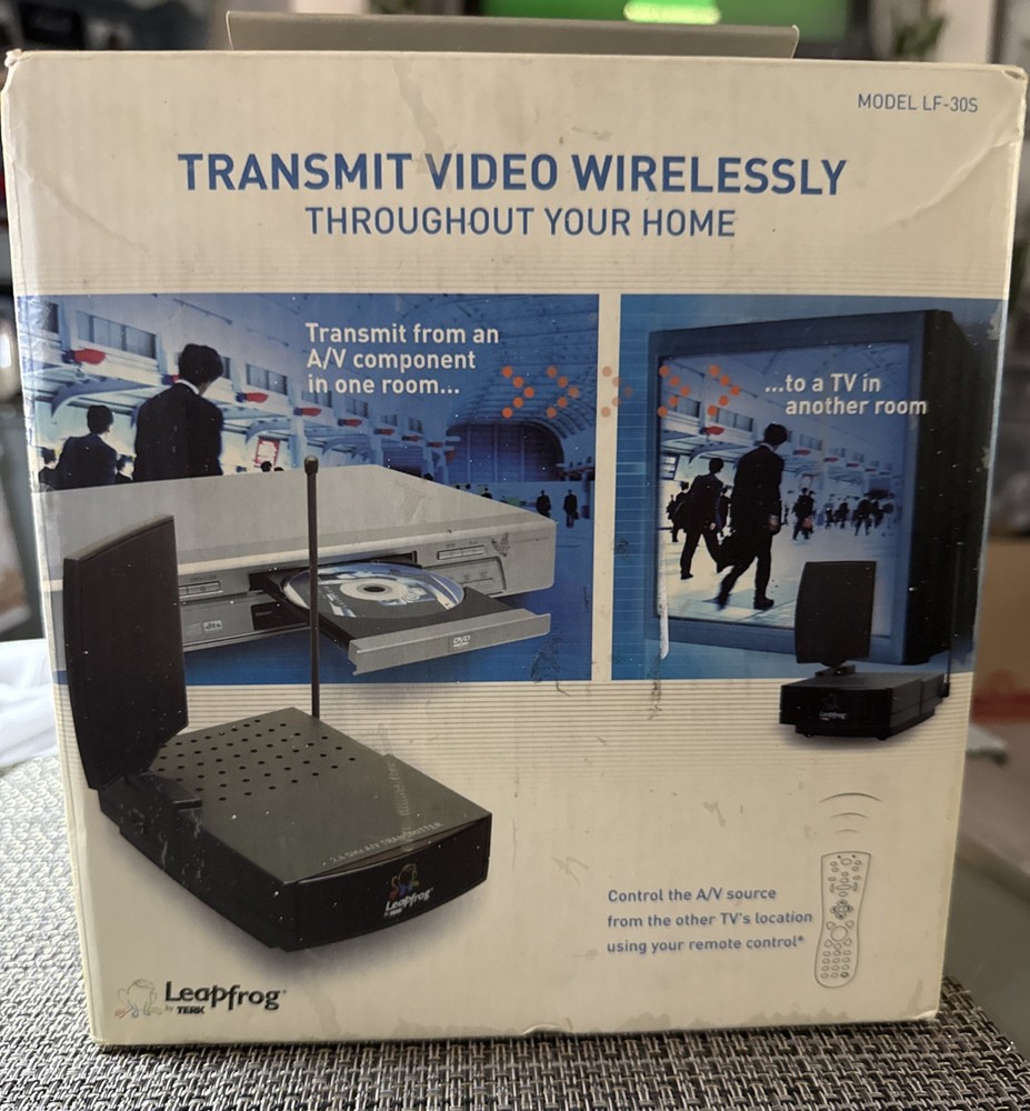 Terk Leapfrog LF-30S RX 2.4 GHz Wireless Audio Video Transmitter Receiver System