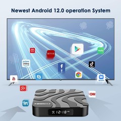 Android TV Box 12.0 – 4GB RAM 64GB ROM – 6K Ultra HD – Dual WiFi & Bluetooth 4.0