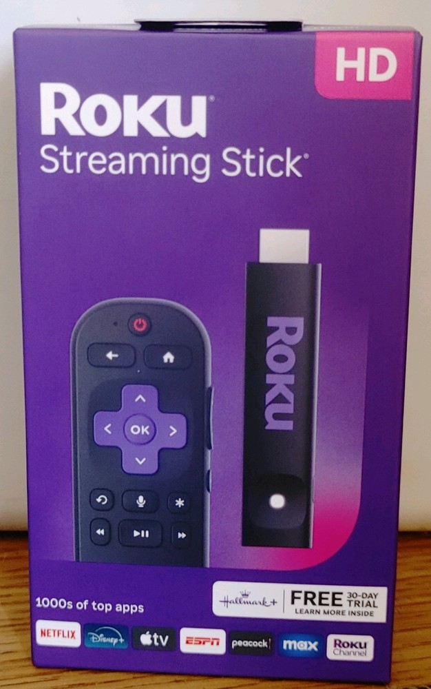 Roku Streaming Stick HD Media Player with Voice Remote – New Sealed
