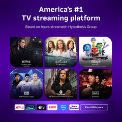 ​Roku Streamer Plus 4K HDR Streaming Device Media Player Voice Remote black New