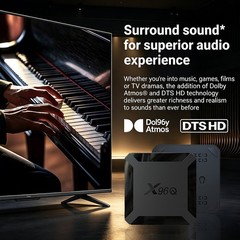 X96Q H313 Quad Core TV Box Android 10 2+16GB 4K Video Player 2.4G WiFi HDMI