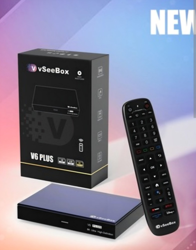 vSeeBox V6 Plus Smart TV Box —Newest Model , 4GB/64GB, Wi-Fi 6, 8K Ultra HD