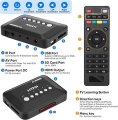 4K@30hz HDMI TV Media Player HDMI/AV Output Digital MP4 Player for 14TB HDD
