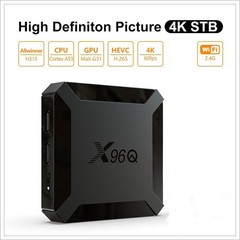 X96Q Pro Android 10 TV Box 1G/8G 2.4G WiFi Quad Core HD 4K Media Stream Player
