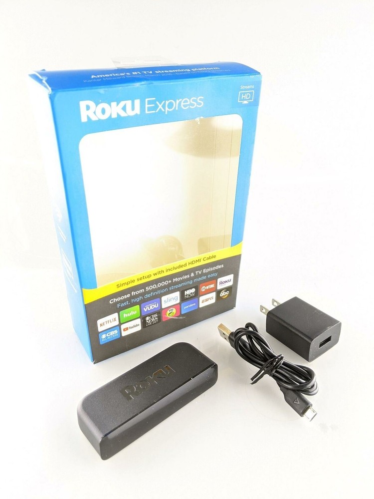 Roku Express 3900RW 6Gen HD High Definition Media Streamer NO REMOTE