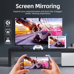 M98-H6 Android14 TV Box 2GB+16GB BT5.4 WiFi 8K UHD Player Voice Remote