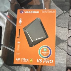 vSeeBox V6 PRO Android 8K 4320p HDR Box Quad Core 4GB RAM 32GB Black