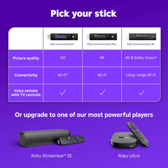 Streaming Stick HD — HD Streaming Device for TV with Voice Remote, Free & Live