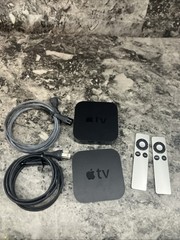 Lot 2 Apple TV 3rd Gen A1469 Streams 1080p W/ Power Cable & Remote TESTED