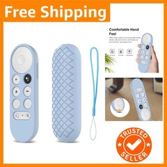 Stylish Blue Silicone Remote Case for Google TV with Anti-Fingerprint Protection