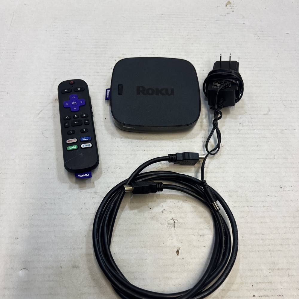 Roku Ultra 4670x 4K HDR Video Streaming w/ Voice Remote & Power Cable Tested