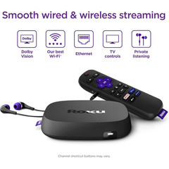 2024/2025-Roku Ultra LT Streaming Device 4K/HDR/Dolby Vision & Voice Remote New/