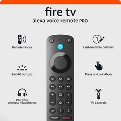 Fire TV Alexa Voice Remote Pro (Newest Model) with Remote Finder, TV Controls…
