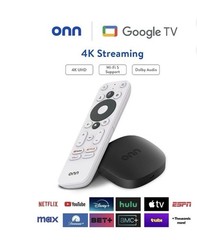 onn. 4K Google TV Streaming Box 2160p Wi-Fi HDMI Dolby Audio w/ Remote