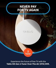 Tablo TV 4th Gen 2-Tuner 128GB DVR Watch & Record Live TV
