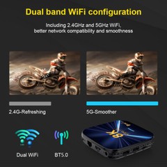 Tv Box WIFI6 BT 5.0 Allwinner H618 Octa core HD Media