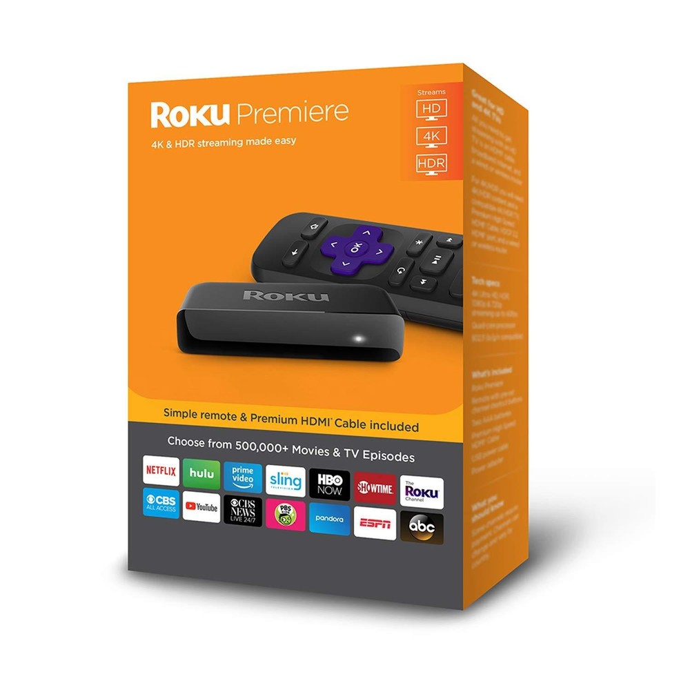 Roku Premiere 4K/HDR/HD Streaming Player with IR Remote and HDMI Cable 3920R