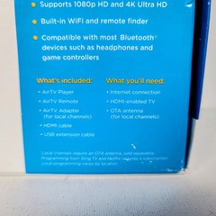AirTV 4K Streaming All In One Media Player w/ Remote, HDMI Cable, Adapter SEALED