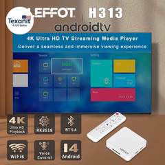 Android 14.0 TV Box 2025, H313 4K Ultra HD Streaming Device for TV with BT 5.4,