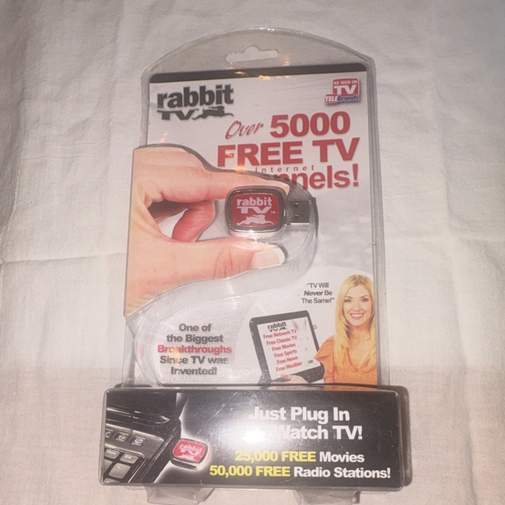 Telebrands Rabbit TV USB Dongle 5000 TV Channels 25,000 Movies 50,000 Radio