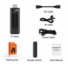 TV Android Stick TVR3-S 4K Video Wifi 2.4G