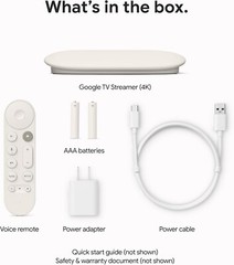 Google TV Streamer 4K – Streaming HDR Smart Home Voice Remote 32 GB Porcelain