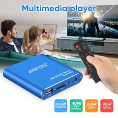 HDMI Media Player, Blue Mini 1080p Full-HD Ultra HDMI MP4 Player for -MKV/RM/…