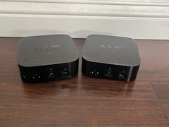 2 Apple TV HD 4th Gen 32 GB A1625, with Remote and Power Cable