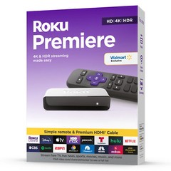ROKU PREMIERE 3920RW-SW HD/4K/HDR STREAMING MEDIA PLAYER W/HDMI CAB +REMOTE, NEW