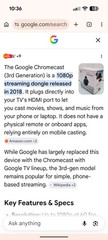 Google Chromecast 3rd Gen HDMI Wi-Fi 1080p FHD Streamer Black w/ Power Kit