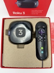 Roku 3 Model 4200X HD 1080P … COMPLETE w/ Remote, Power Supply, Headphones, Box