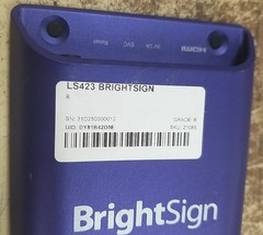 BrightSign LS3 LS423 Standard I/O Player (Purple). Unit ONLY! *READ⬇️*