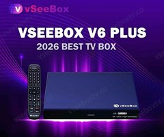 vSeeBox V6 Plus Smart TV Box —Newest Model , 4GB/64GB, Wi-Fi 6, 8K Ultra HD