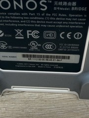 Sonos White Connect Bridge With Adapter – Missing Wall Plug Cord