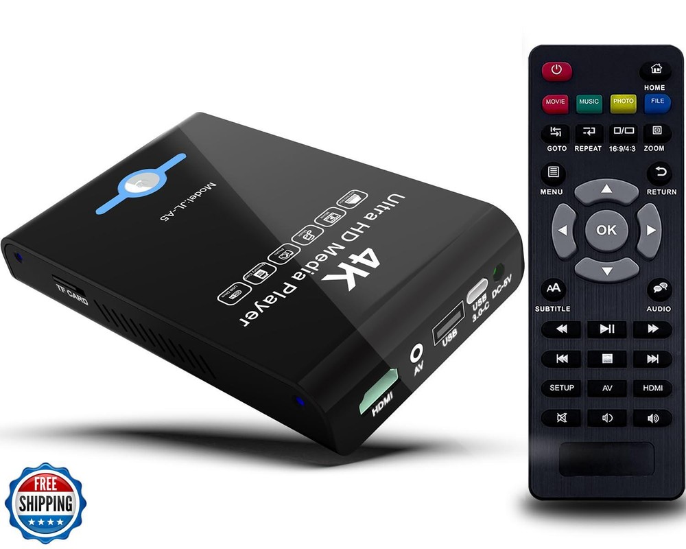 4K Ultra HD Media Player and HDD Enclosure 2-in-1 – Play H.265/HEVC H.264/AVC