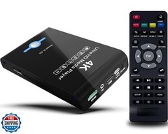 4K Ultra HD Media Player and HDD Enclosure 2-in-1 – Play H.265/HEVC H.264/AVC