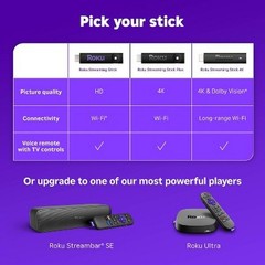 Roku Streaming Stick 2025 HD Device with Voice Remote, HDMI, 1080p