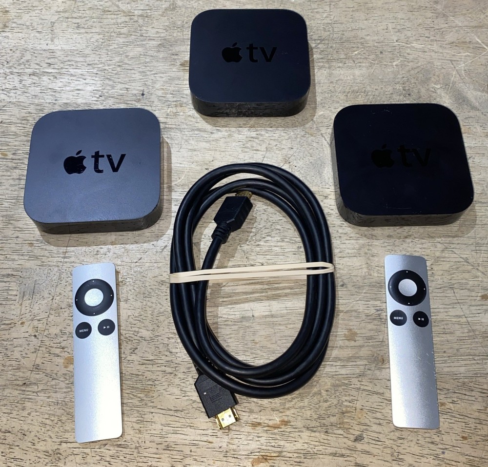 Apple TV HD 3rd Generation A1469 & A1427, 2nd Generation A1378 W/ 2 Remotes HDMI