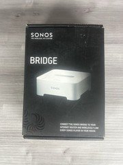 Sonos Bridge Wireless HiFi System White w/ OEM Power Supply Cable Tested Working