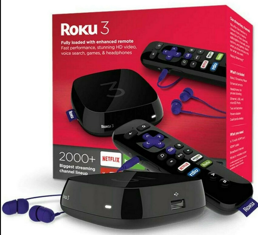 Roku 3 Media Streamer with Enhanced Voice Search Remote 4230R BRAND NEW!