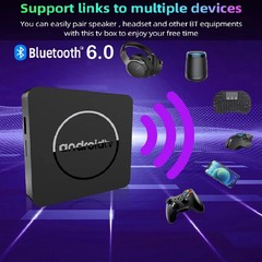 Q10 Smart TV Box Android Media Player with Google Assistant & Dual WiFi ,8K